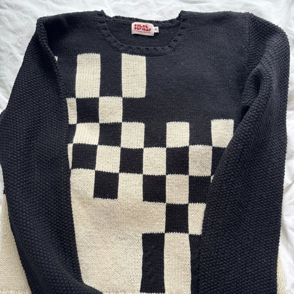 Chloe Sevigny for Opening Ceremony checkered wool sweater